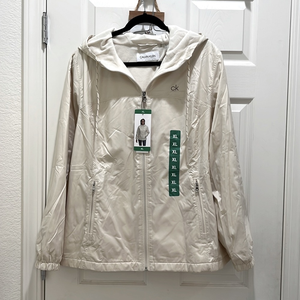 Calvin Klein Womens Zip Front Windbreaker Jacket